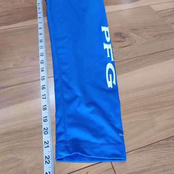 Columbia Shirt Men's Large Blue PFG Omni Shade 1/4 Zip Pullover Golf Gym Hiking - Picture 10 of 13